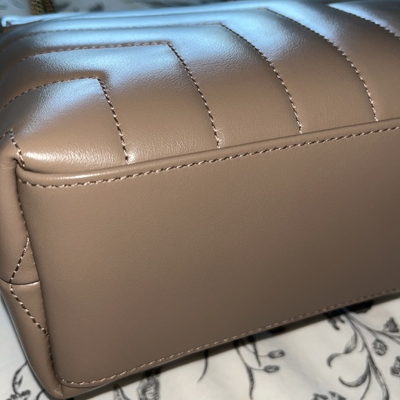 Ysl mini LouLou with chain taupe puffer crossbody bag - Picture 6 of 16